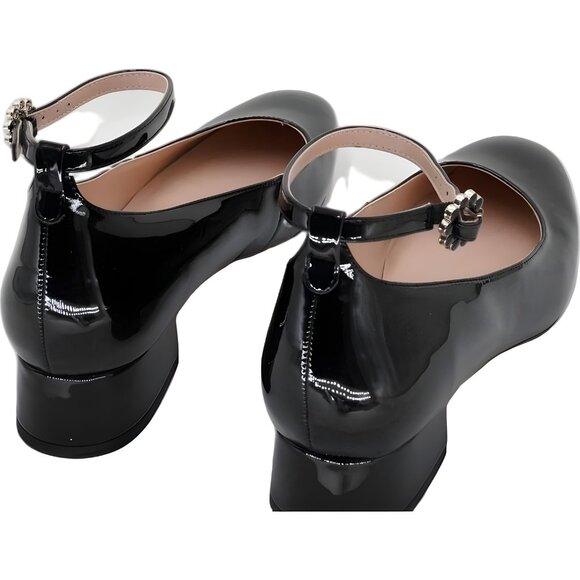 Bandolino Lexy Ankle Strap Pumps Black Block Heel Dress Shoes Women's US 8.5M - Picture 3 of 6